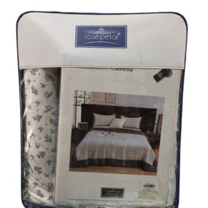 All-Season AC Comforter& Pure Cotton Bedsheet Combo Set (Double Bed, 4 Pc) - Camelia Rosepetal